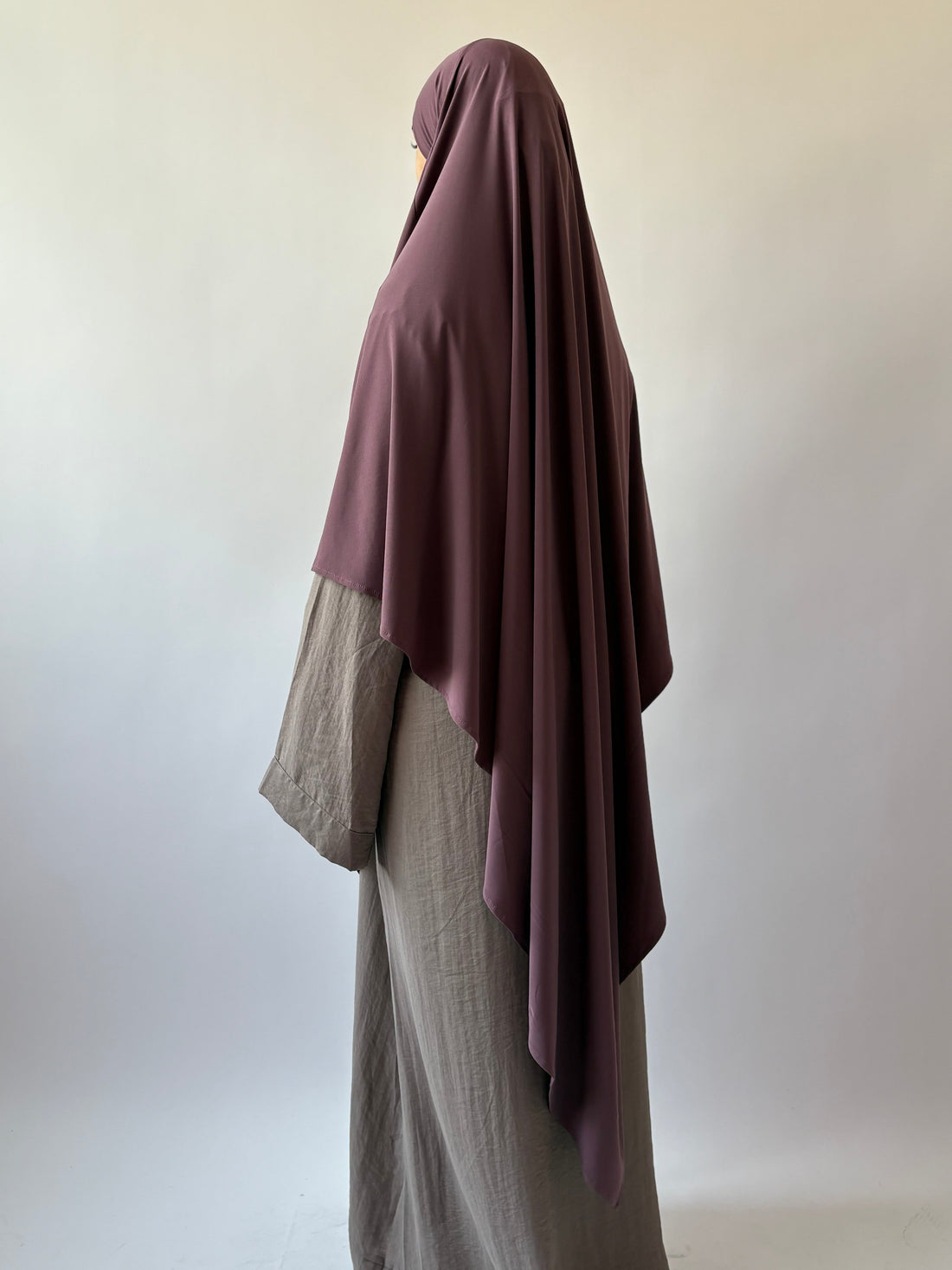 Khimar Jersey Premium Long – Marron – Ummahya