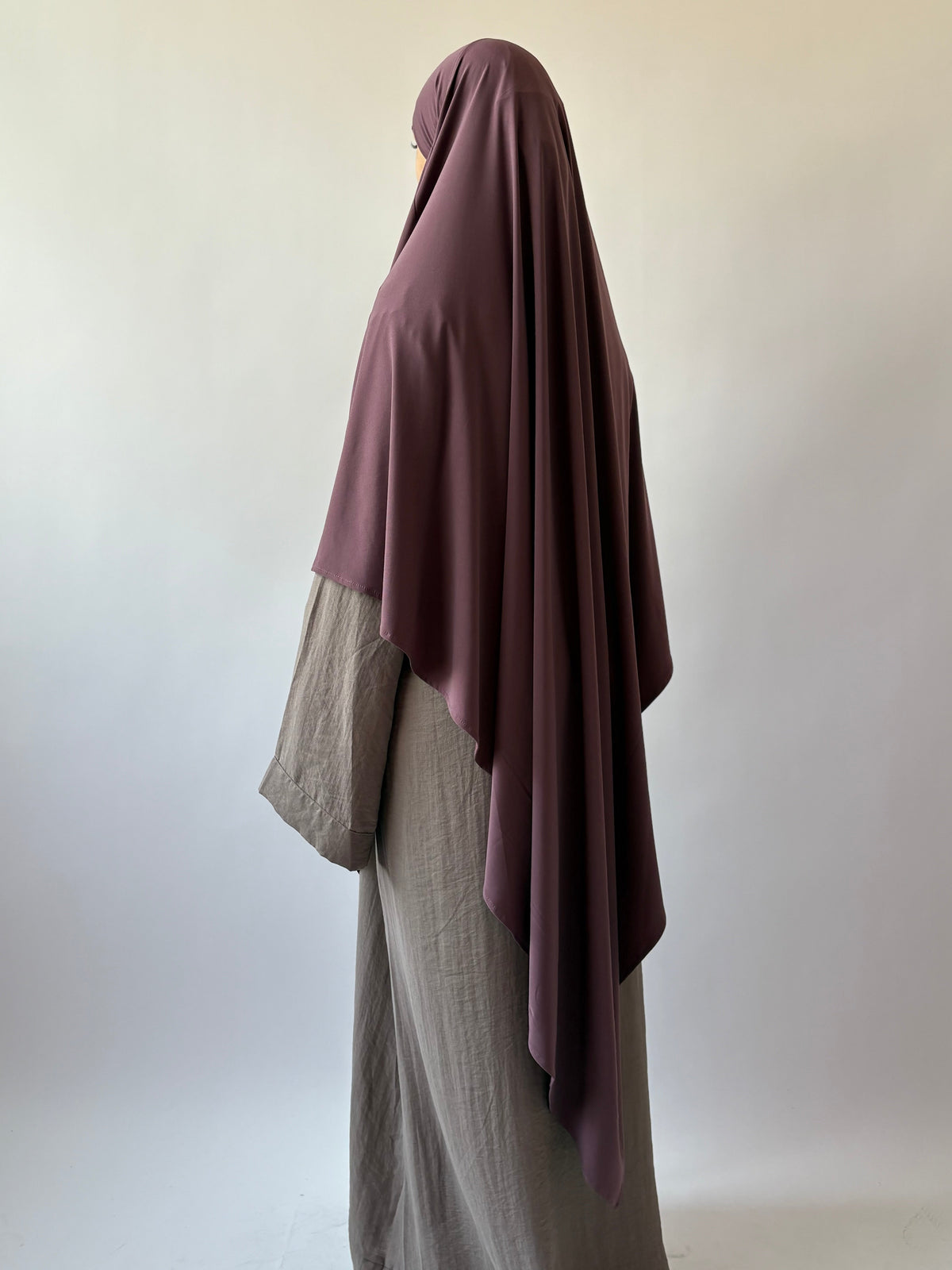 Khimar Jersey Premium Long – Marron – Ummahya