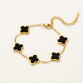Bracelet trèfle noir