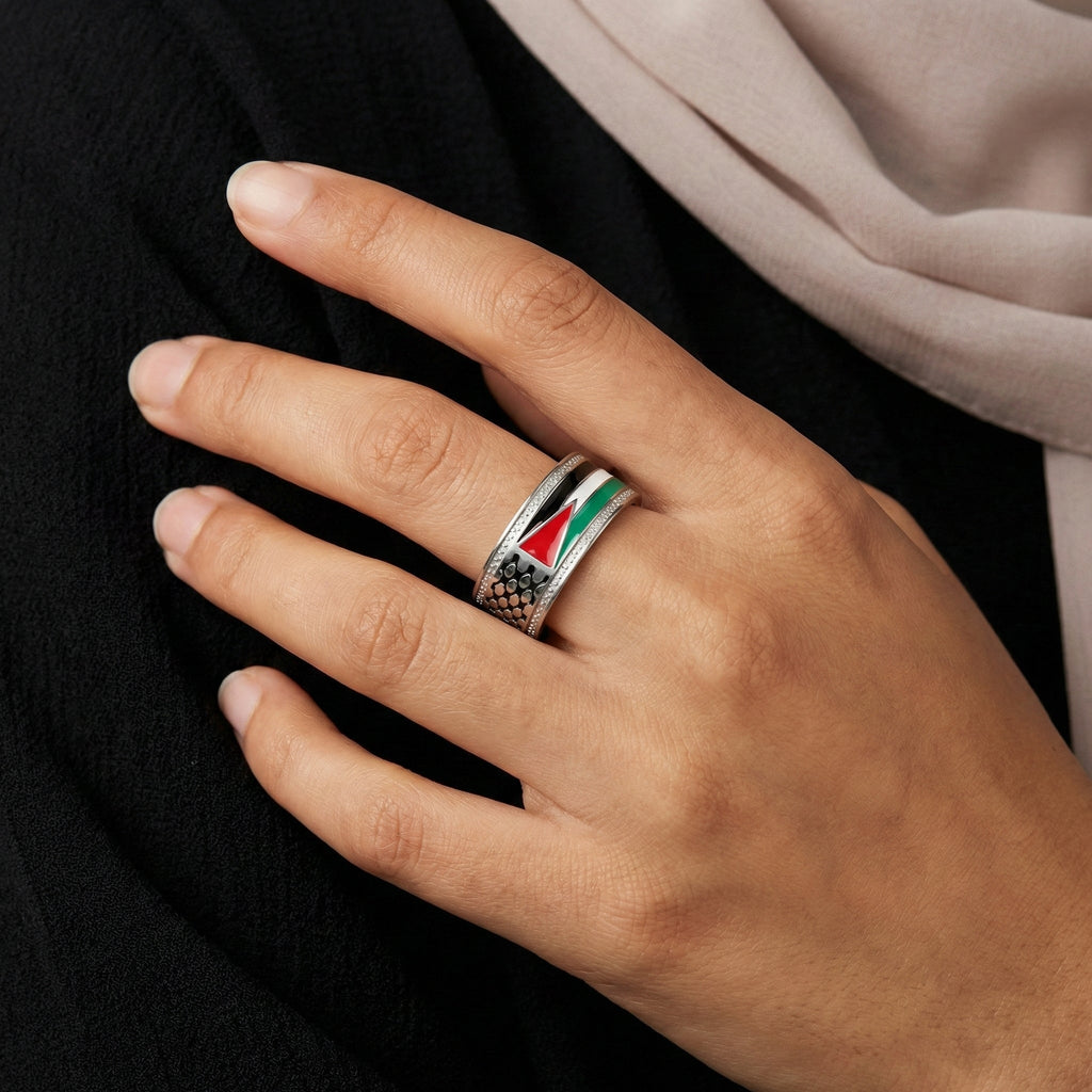 Anneau du patrimoine palestinien de Qamar