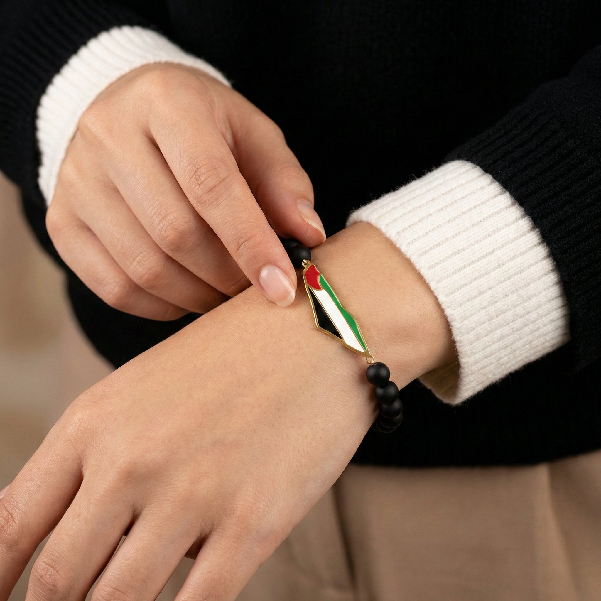 Bracelet de perles Ummahya Palestine