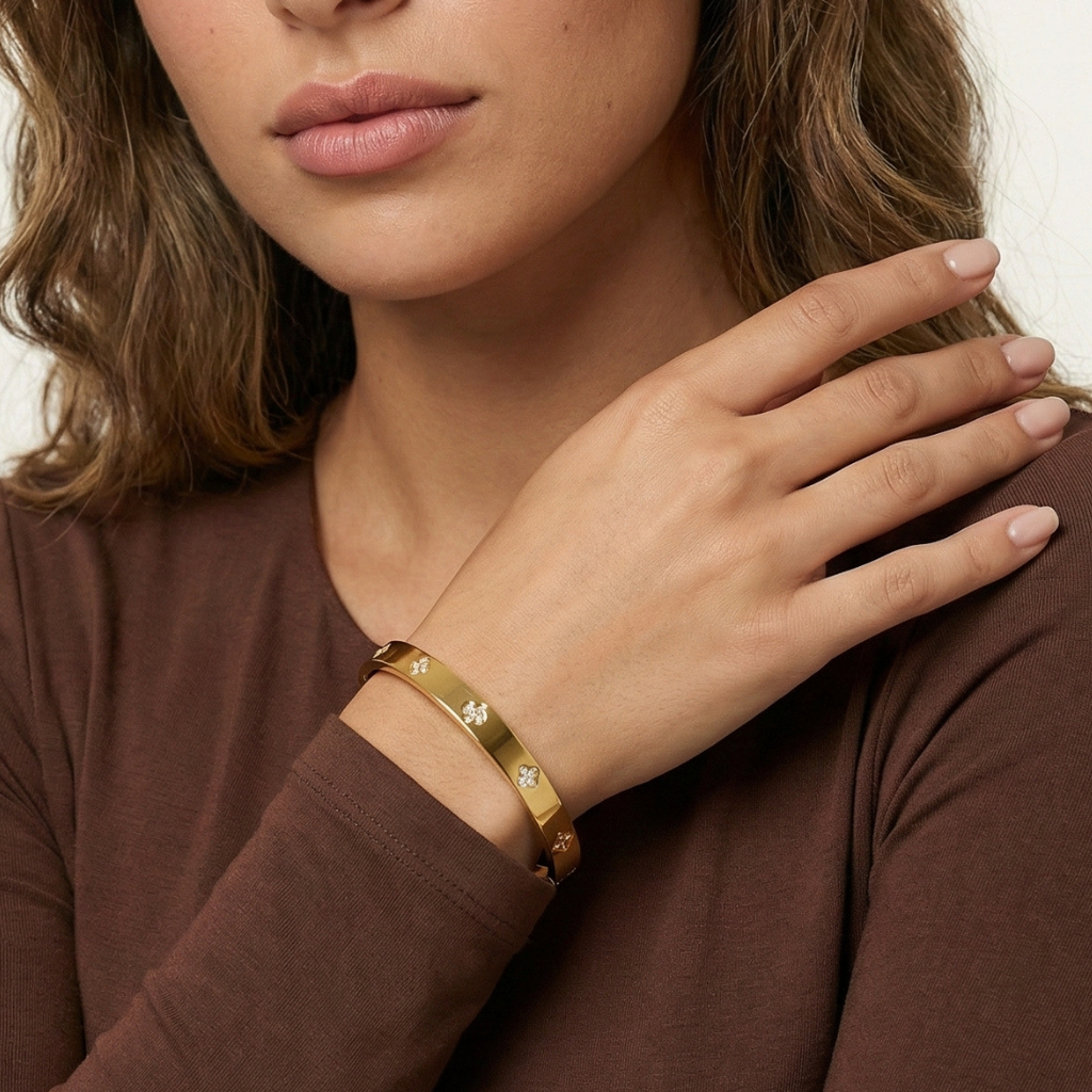 Bracelet trèfle d’or