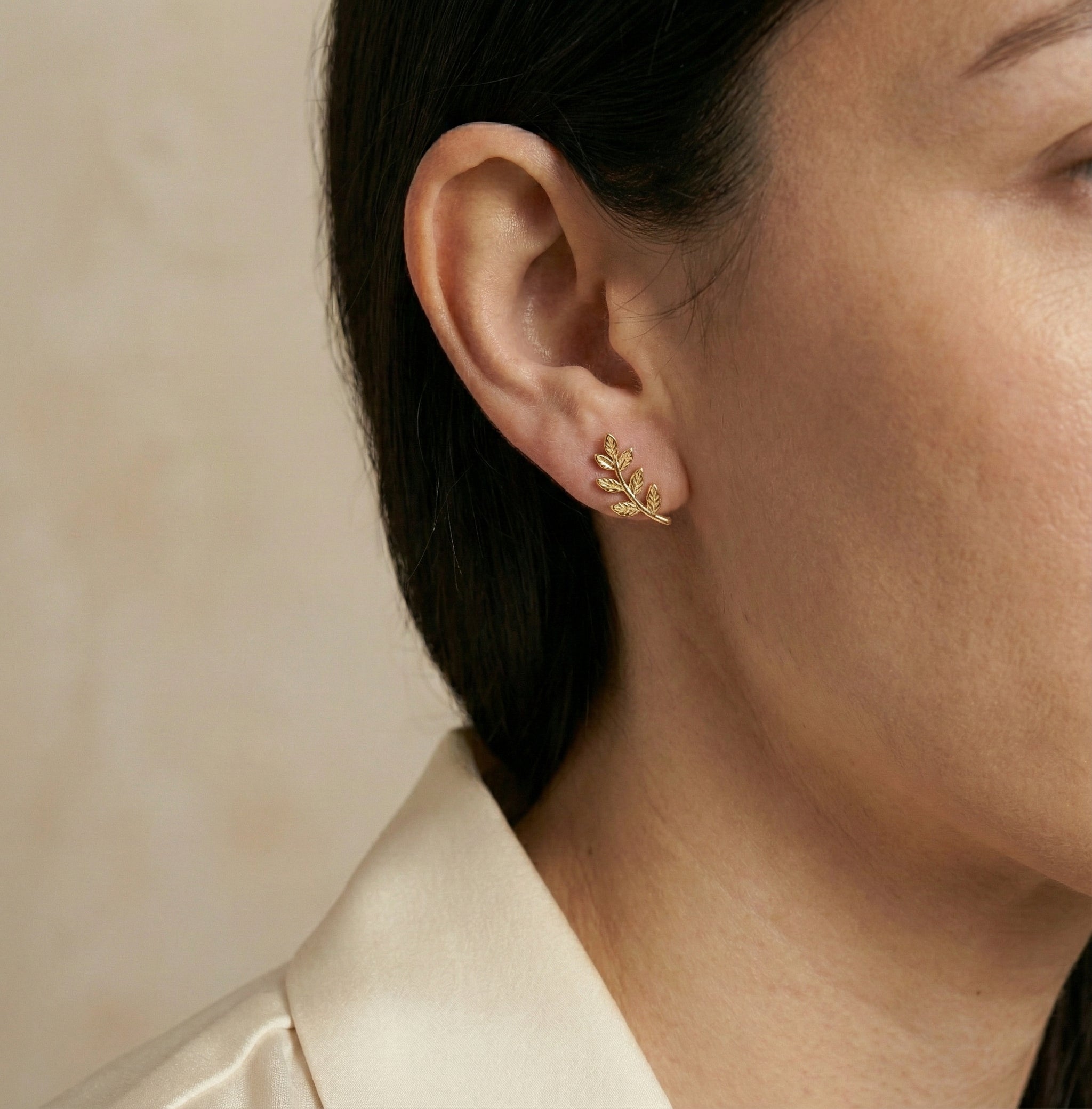 Boucles d’oreilles feuille Ummahya Sakinah