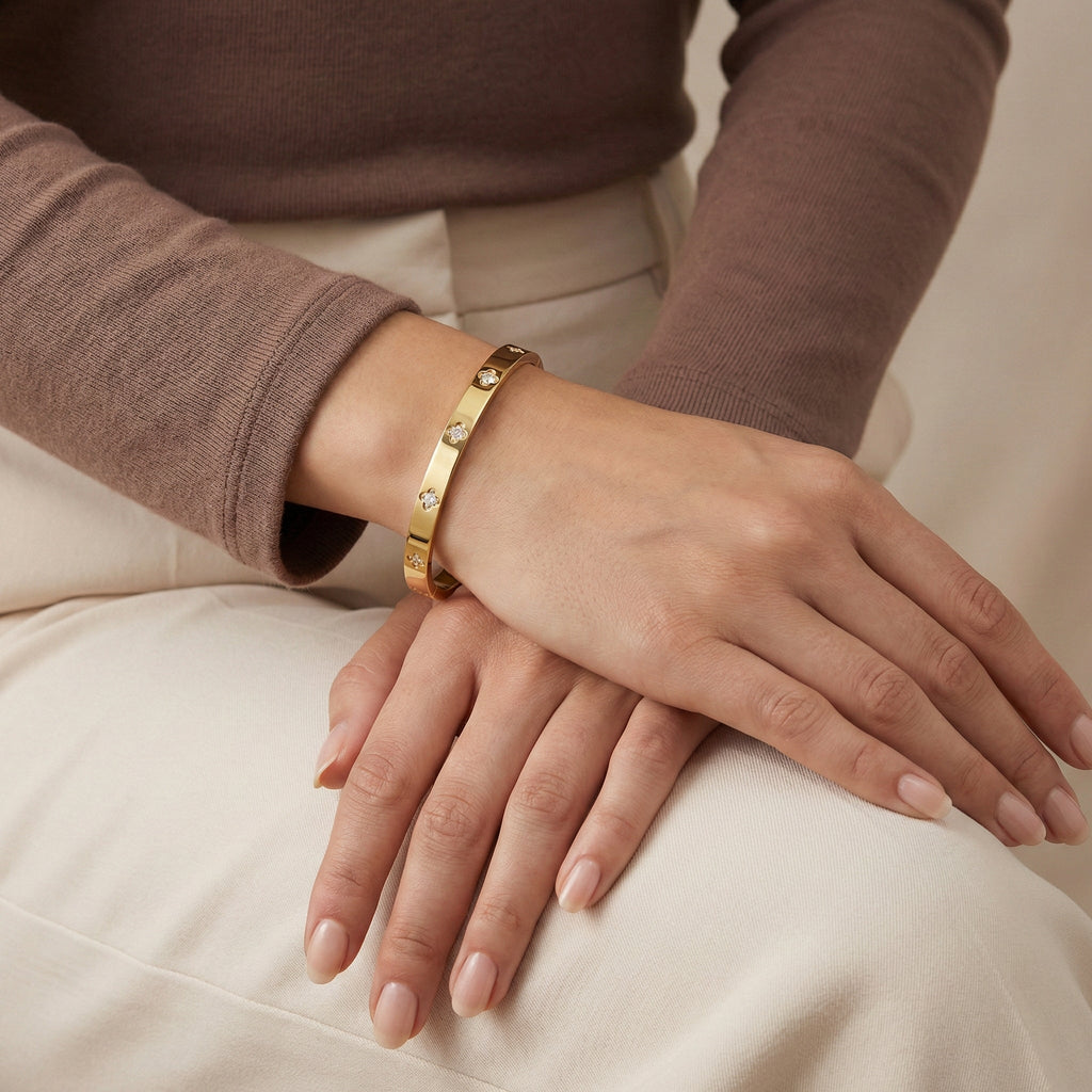 Bracelet trèfle d’or