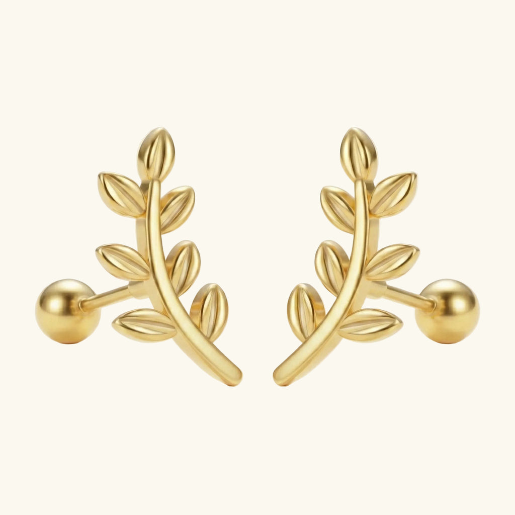 Boucles d’oreilles feuille Ummahya Sakinah