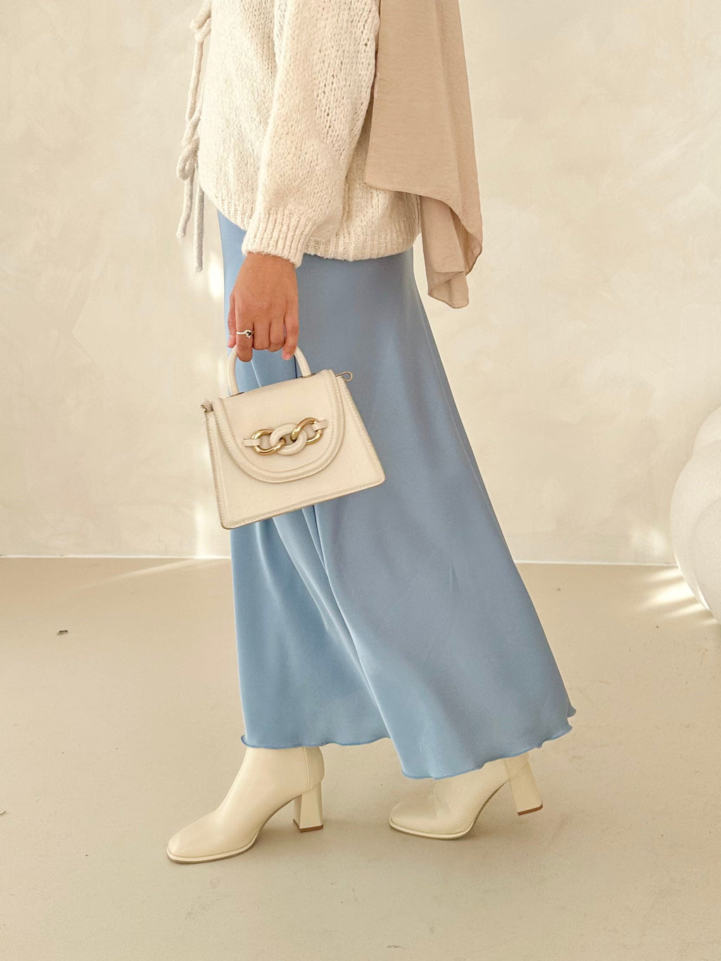 Jupe en satin Leya