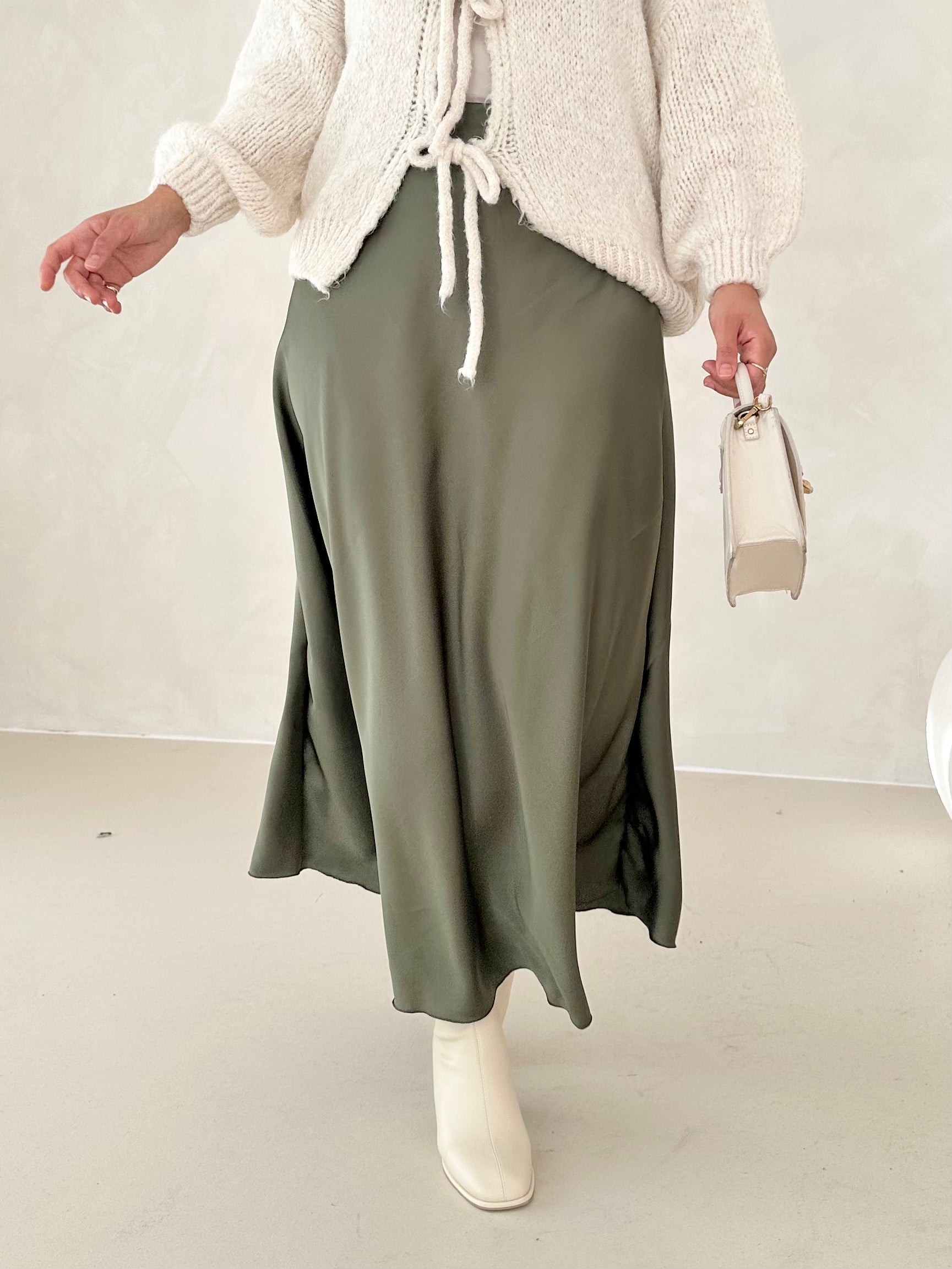 Jupe en satin Leya