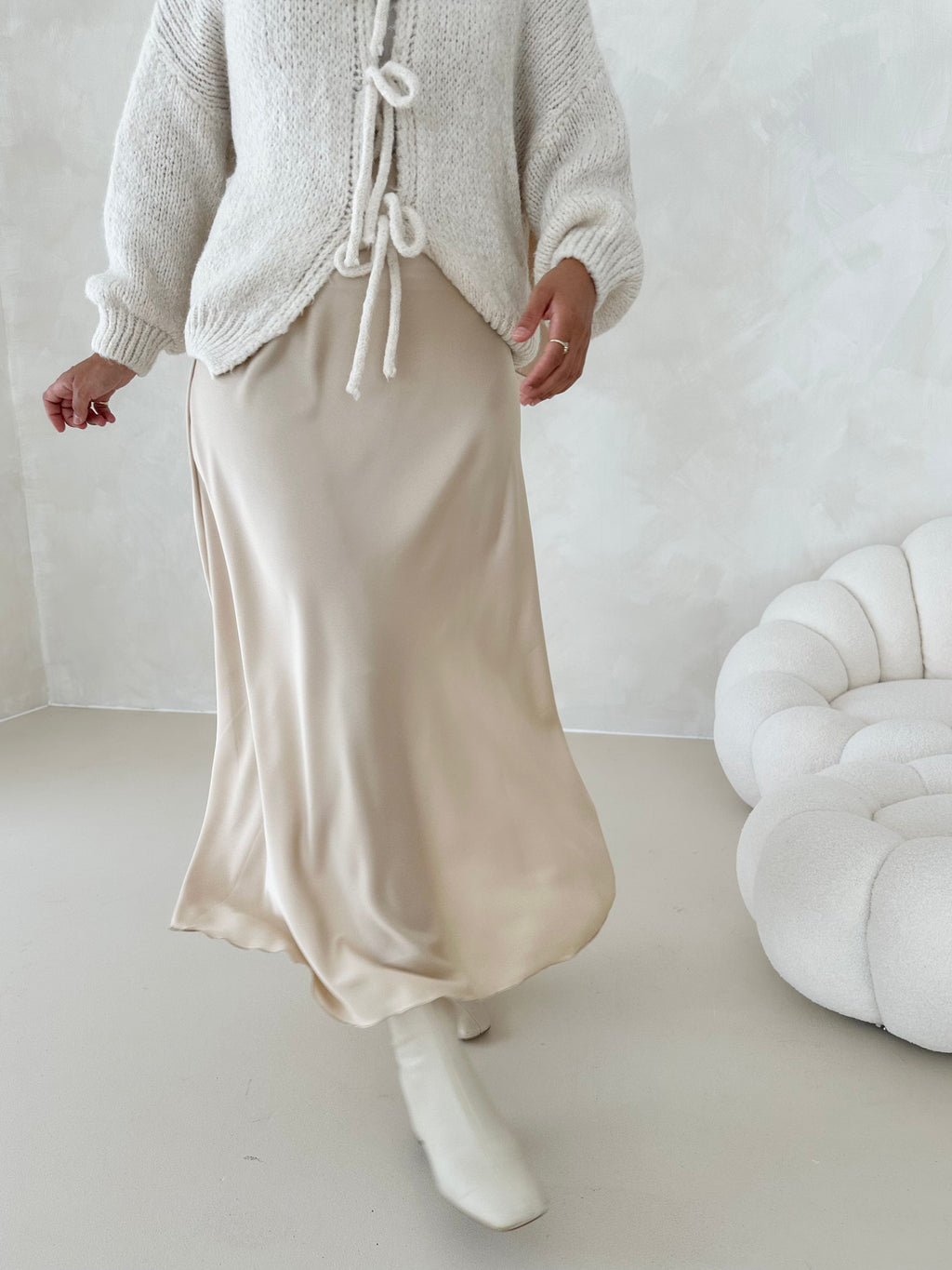 Jupe en satin Leya