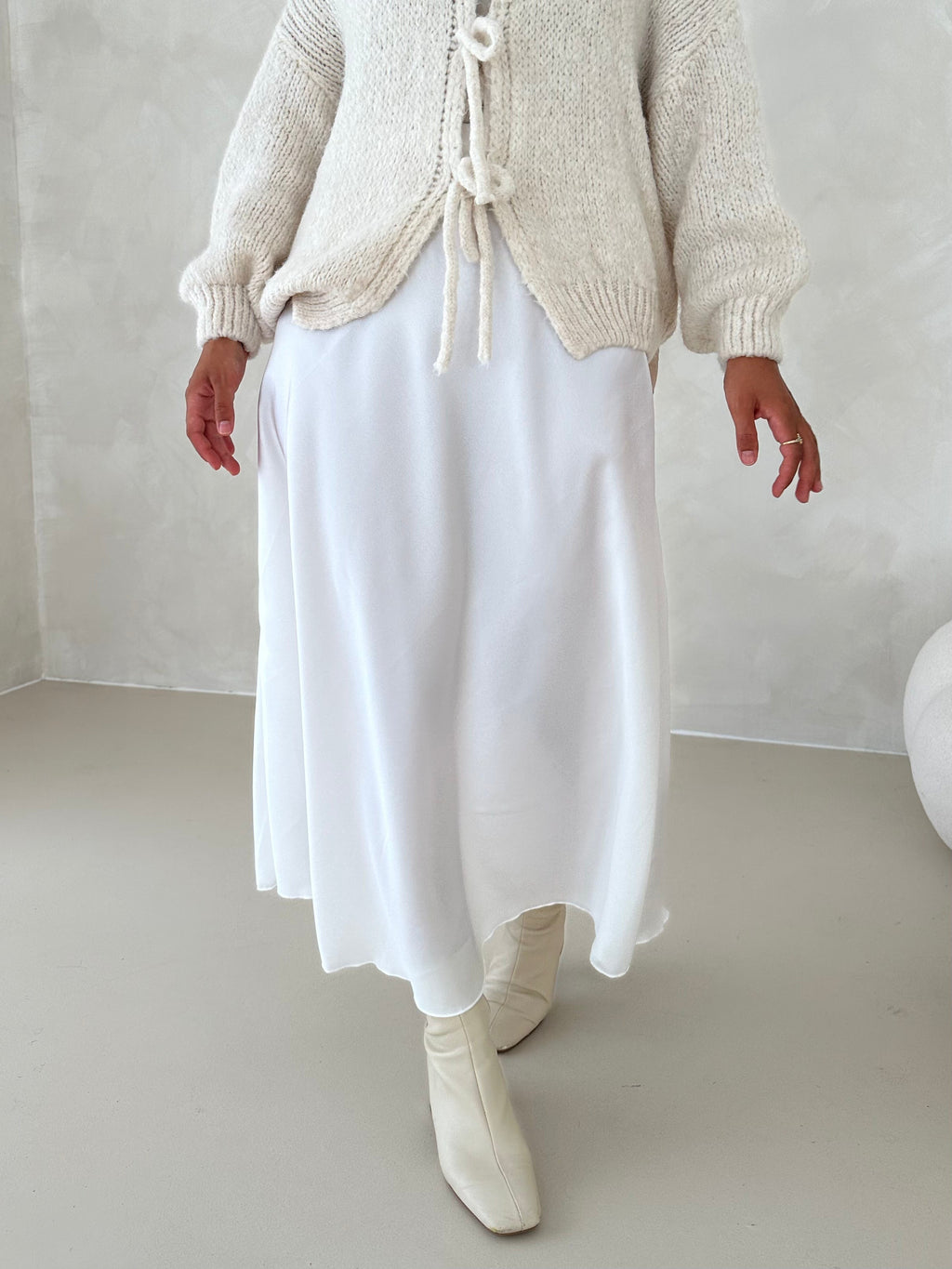 Jupe en satin Leya