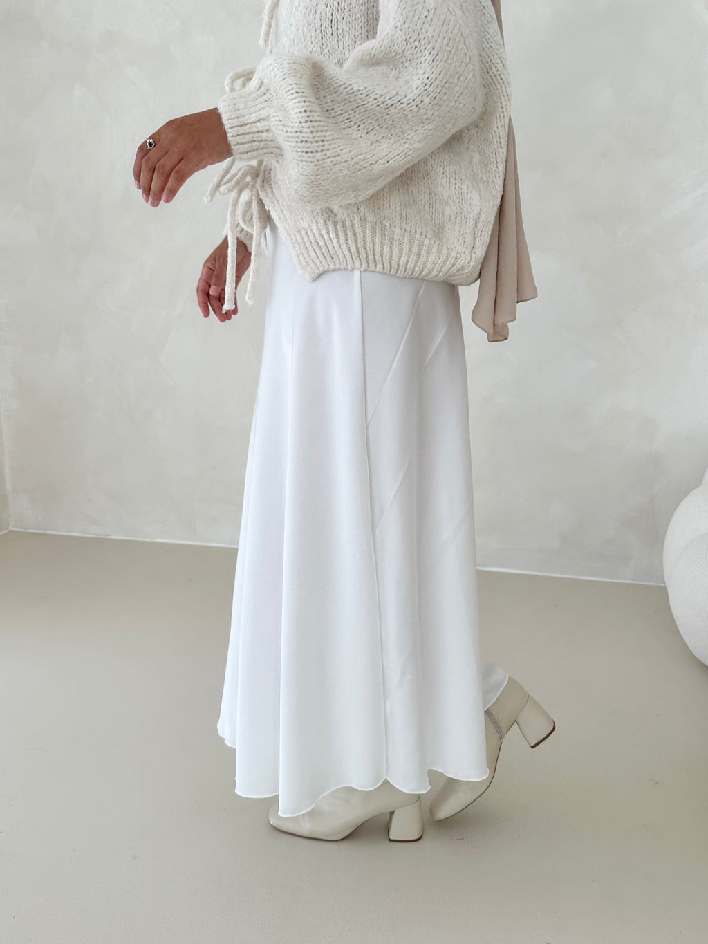 Jupe en satin Leya