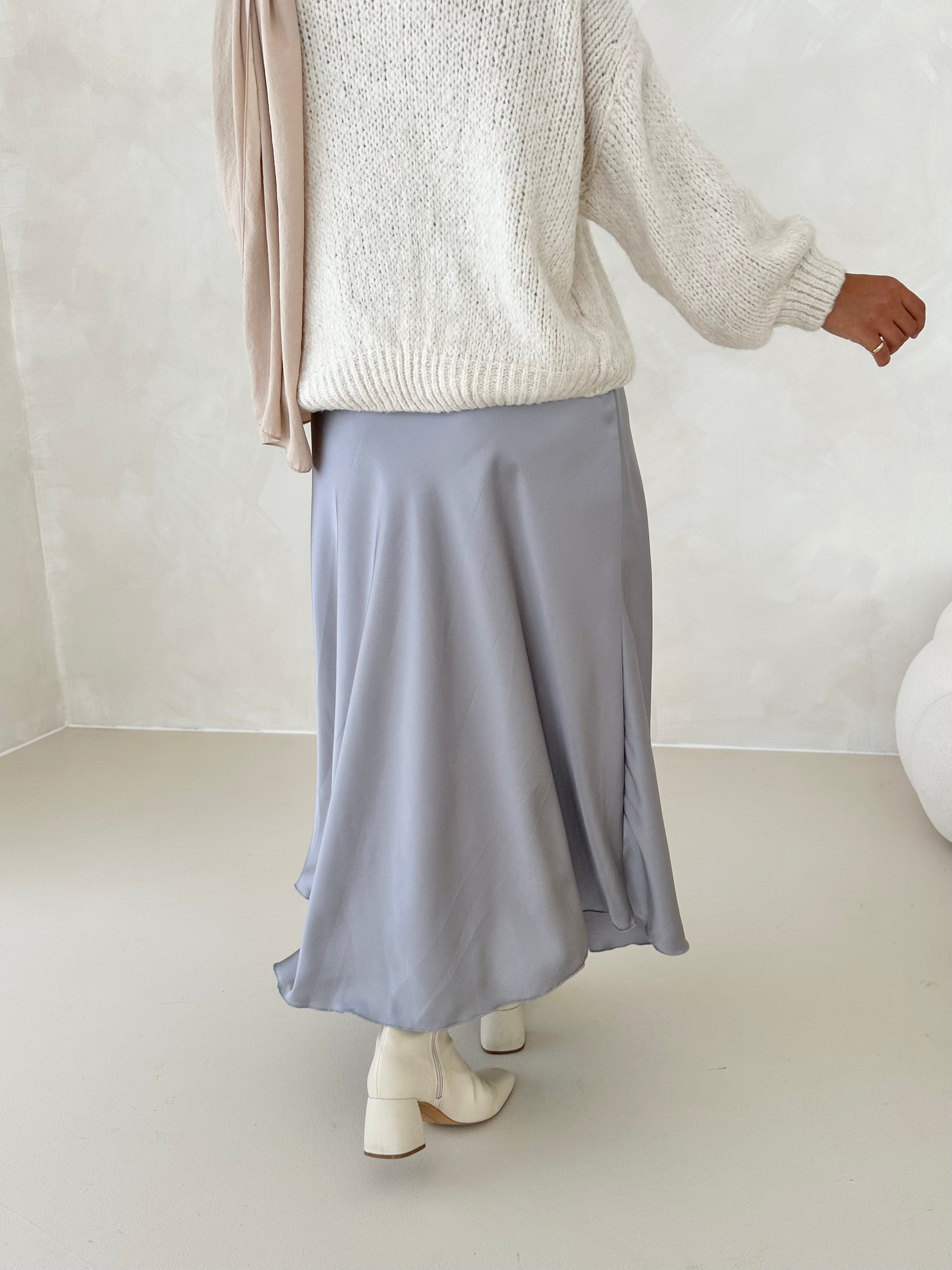 Jupe en satin Leya