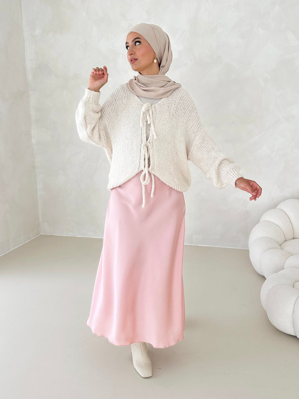 Jupe en satin Leya