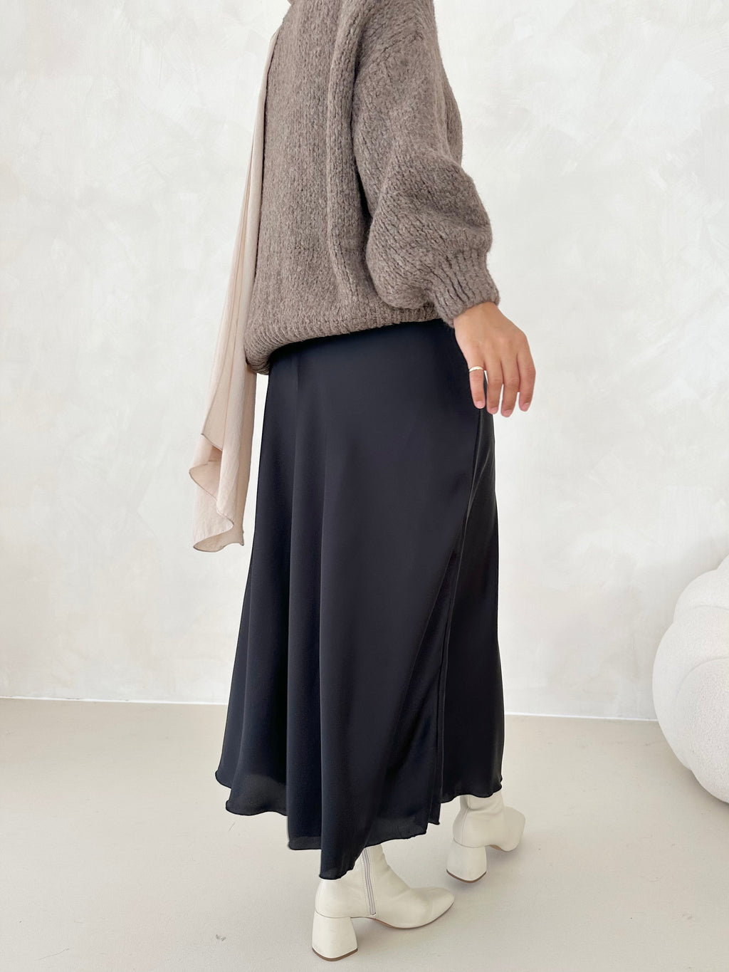 Jupe en satin Leya