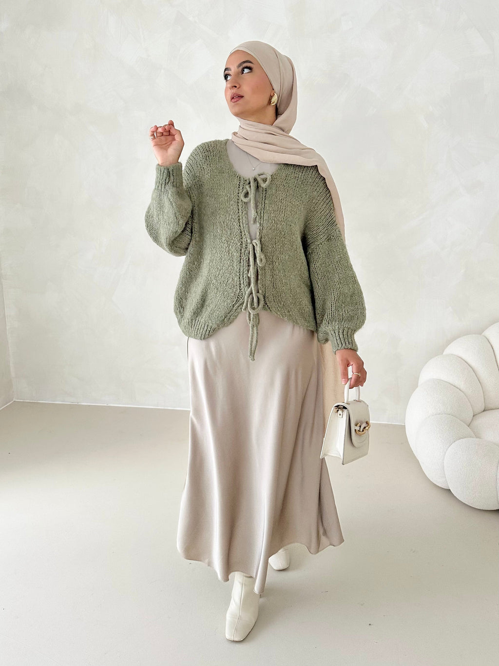 Jupe en satin Leya