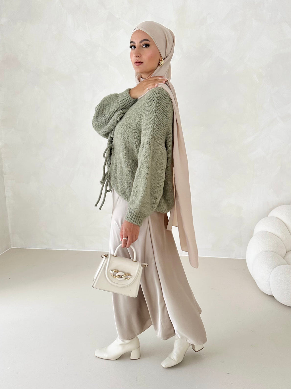 Jupe en satin Leya