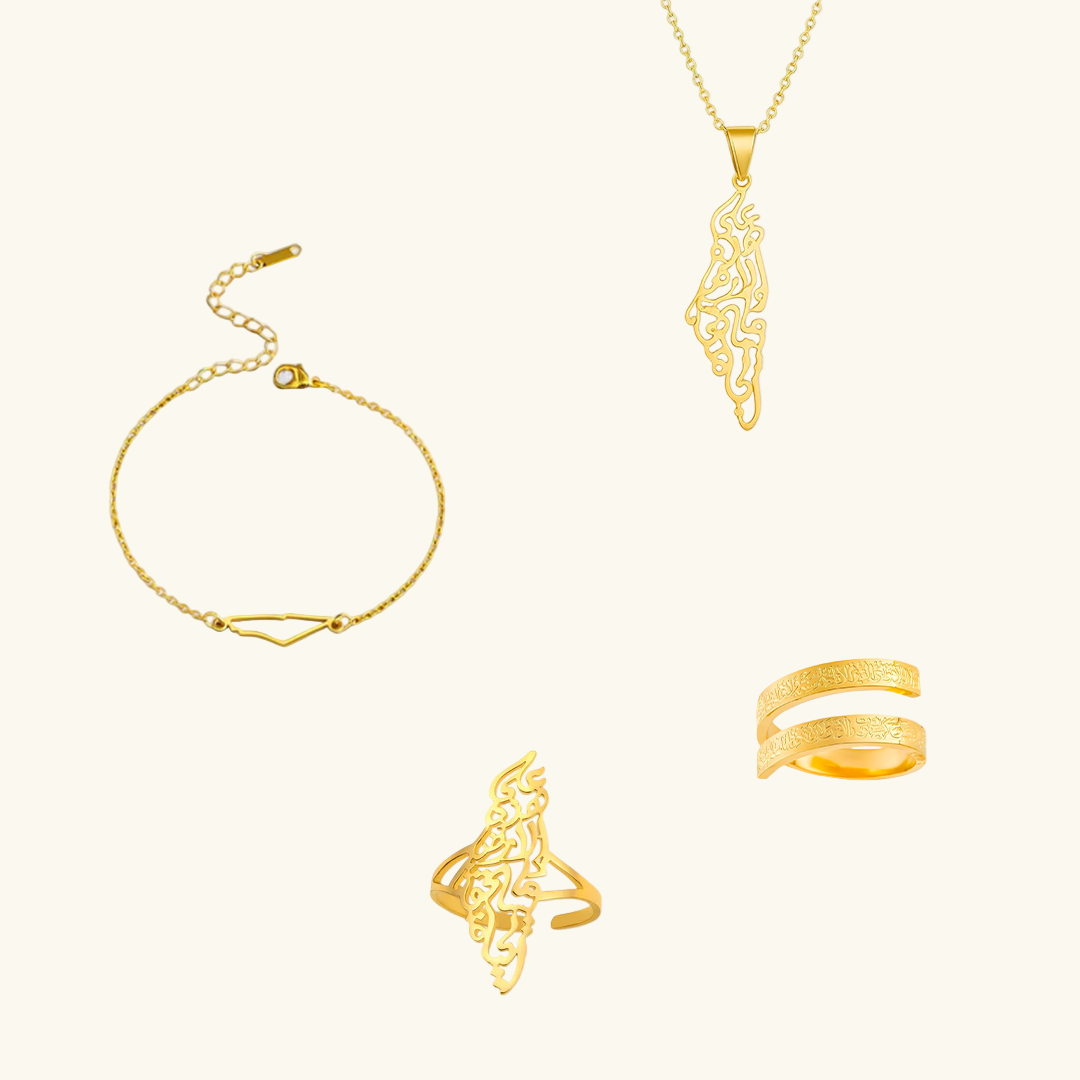 Ensemble Foi et Liberté en or 18 carats