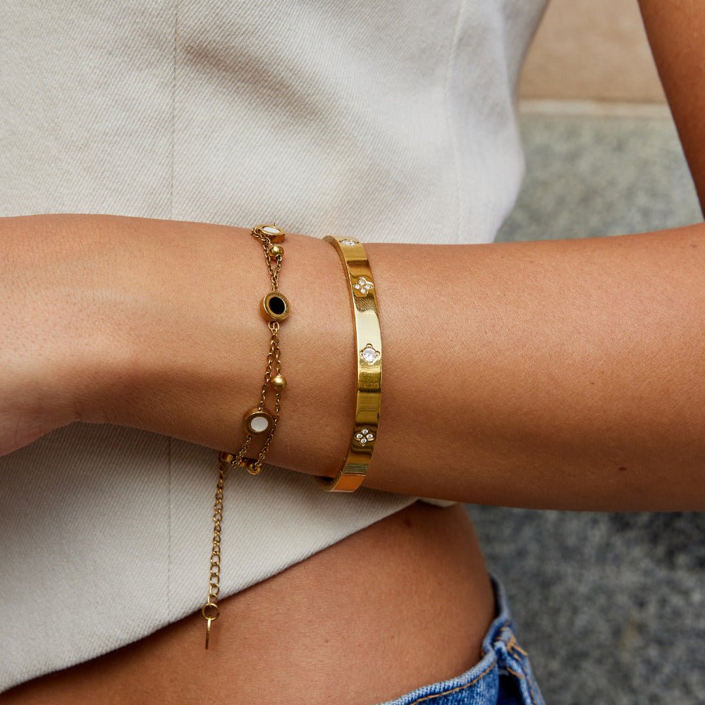 Bracelet trèfle d’or